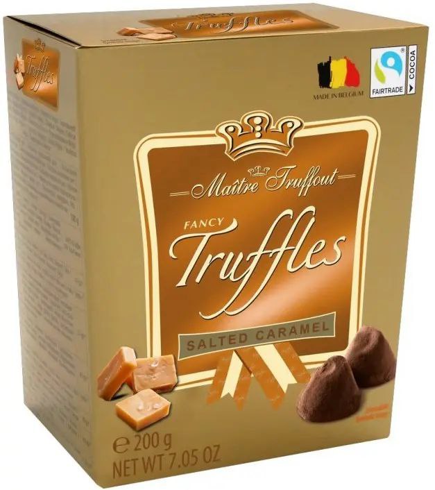 Шоколад чорний Maitre Troffout трюфель з солоною карамеллю 200г